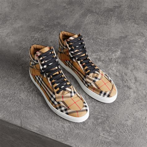 burberry check sneaker|burberry vintage check sneakers men's.